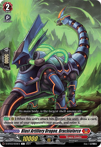 Blast Artillery Dragon, Brachioforce (D-BT03/059EN) [Advance of Intertwined Stars] | Total Play