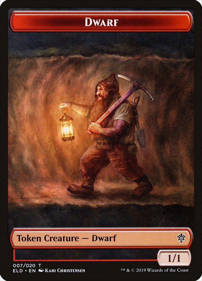 Dwarf Token [Throne of Eldraine Tokens] | Total Play