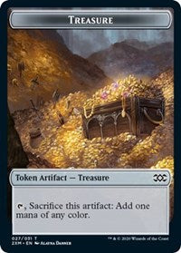 Treasure // Wurm (029) Double-Sided Token [Double Masters Tokens] | Total Play