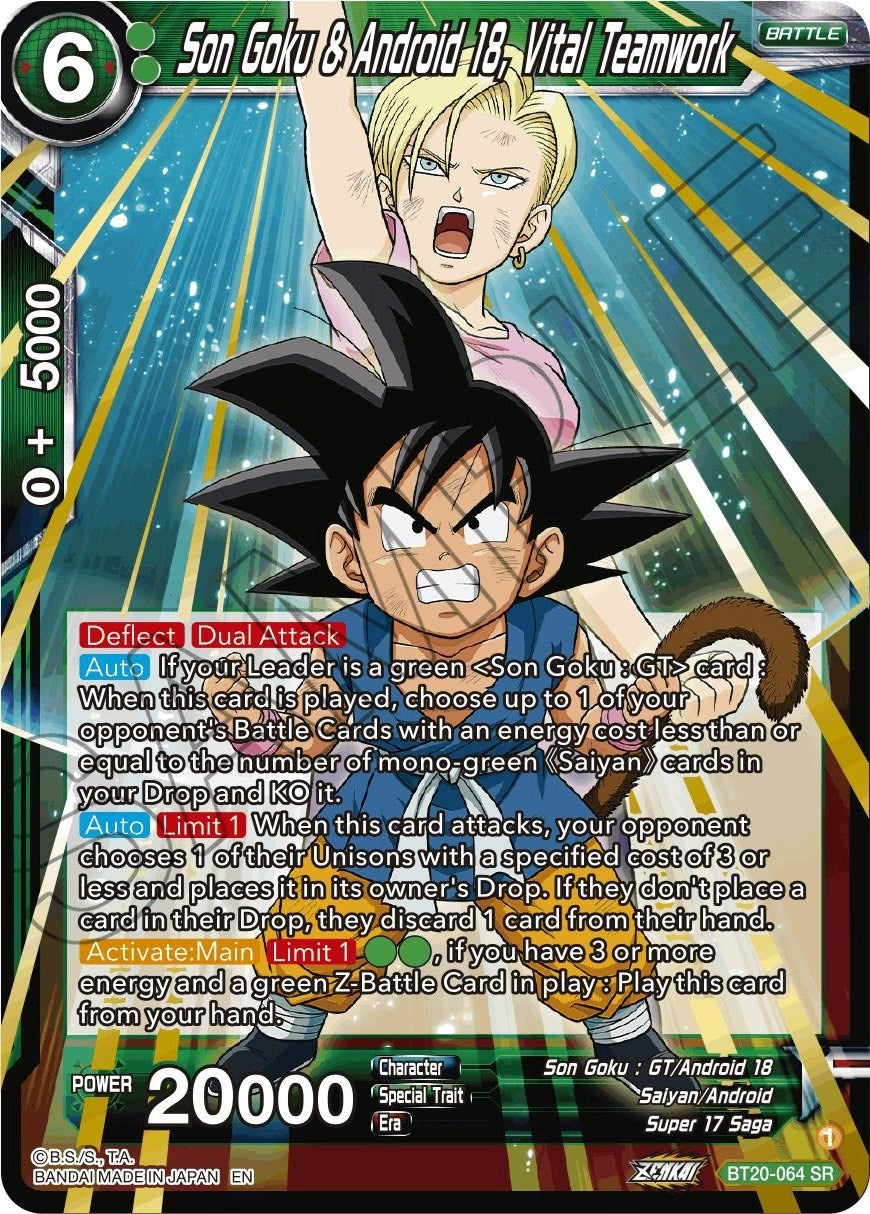 Son Goku & Android 18, Vital Teamwork (BT20-064) [Power Absorbed] | Total Play