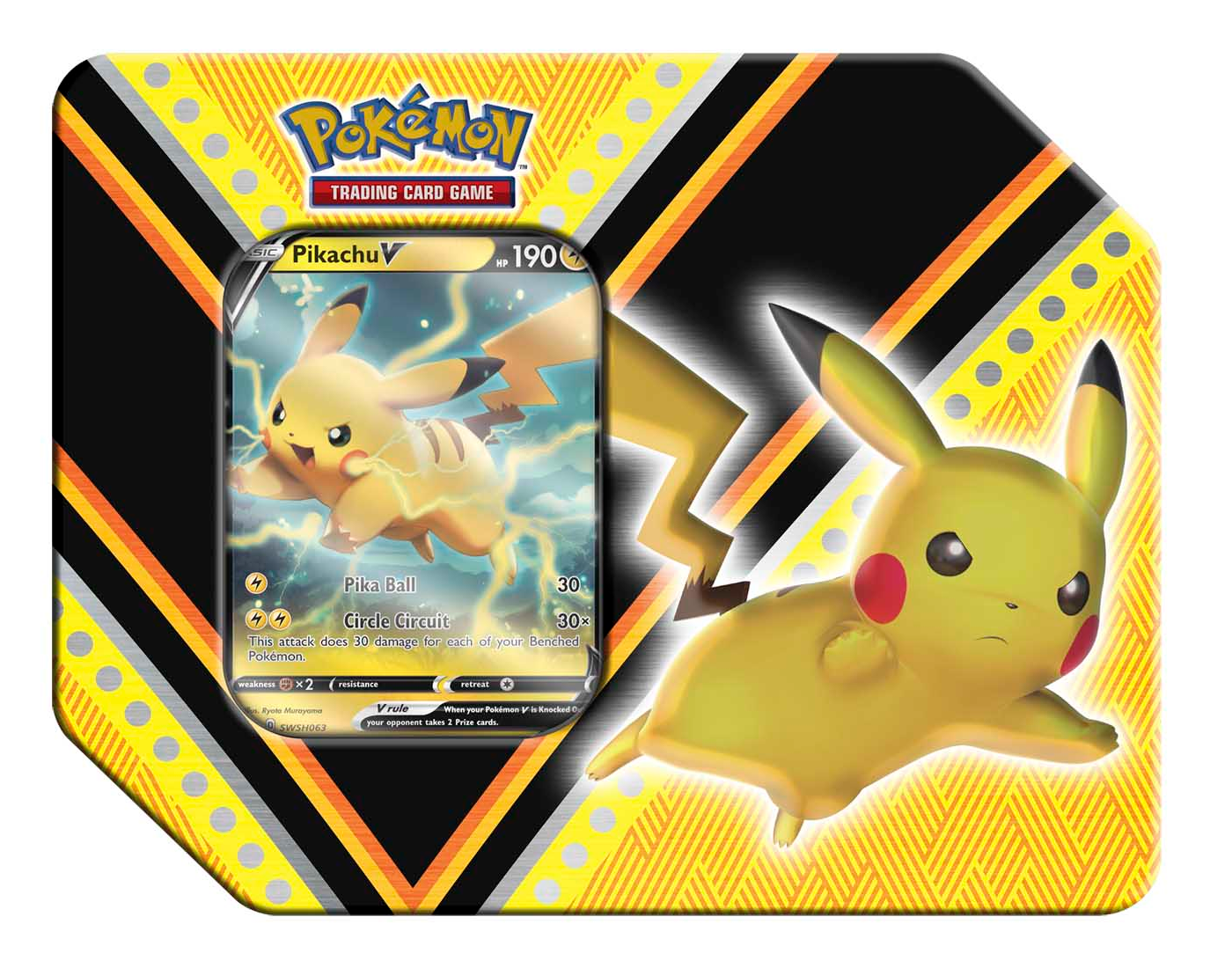 Sword & Shield - V Powers Tin (Pikachu V) | Total Play