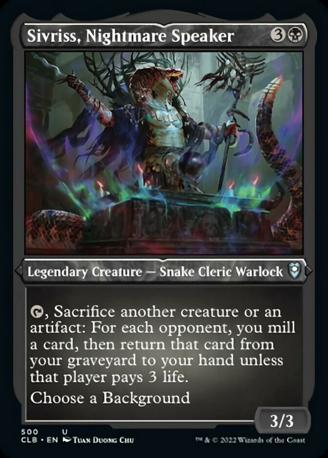 Sivriss, Nightmare Speaker (Foil Etched) [Commander Legends: Battle for Baldur's Gate] | Total Play