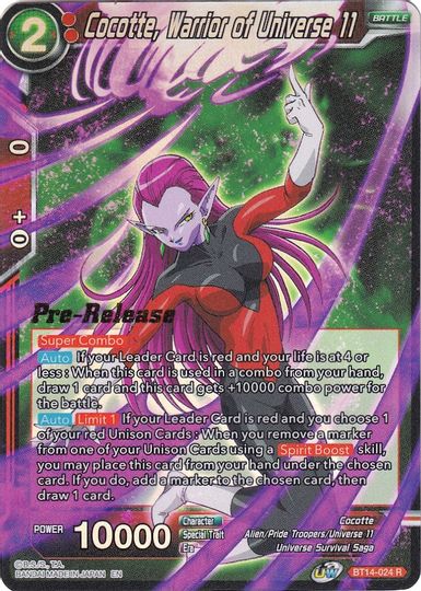 Cocotte, Warrior of Universe 11 (BT14-024) [Cross Spirits Prerelease Promos] | Total Play