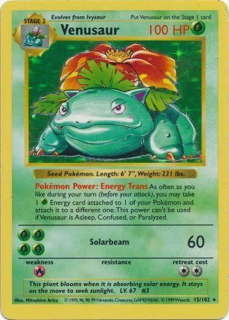 Venusaur (15/102) [Base Set Shadowless Unlimited] | Total Play