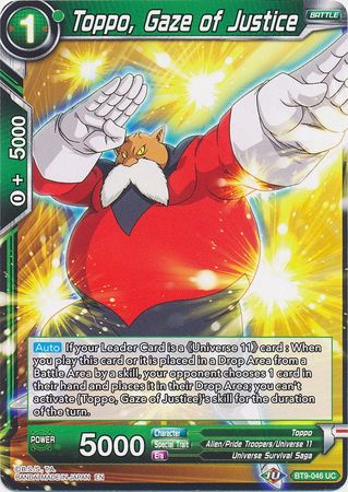 Toppo, Gaze of Justice (BT9-046) [Universal Onslaught] | Total Play
