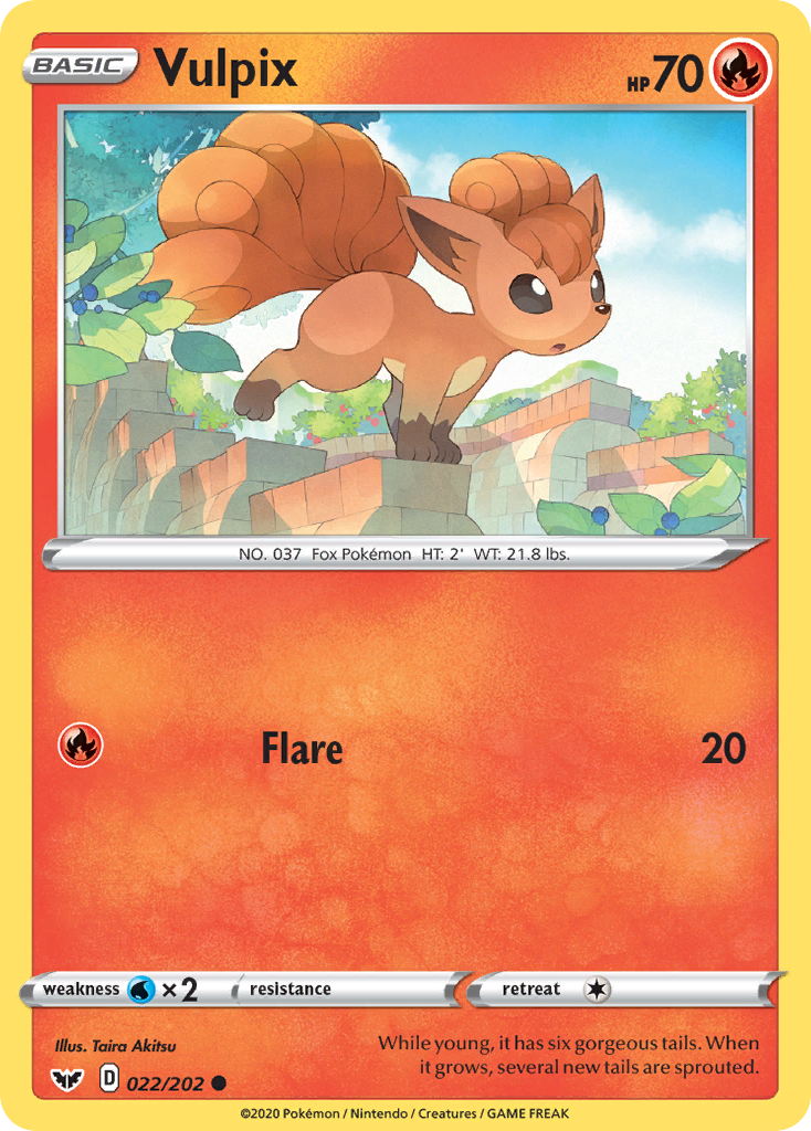 Vulpix (022/202) [Sword & Shield: Base Set] | Total Play