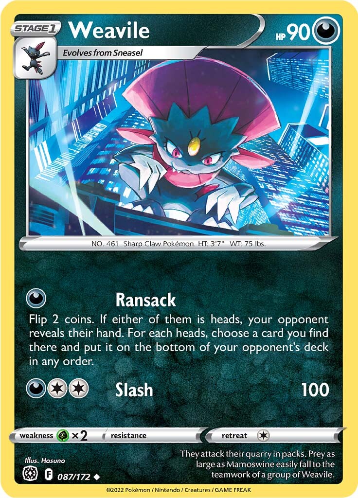 Weavile (087/172) [Sword & Shield: Brilliant Stars] | Total Play