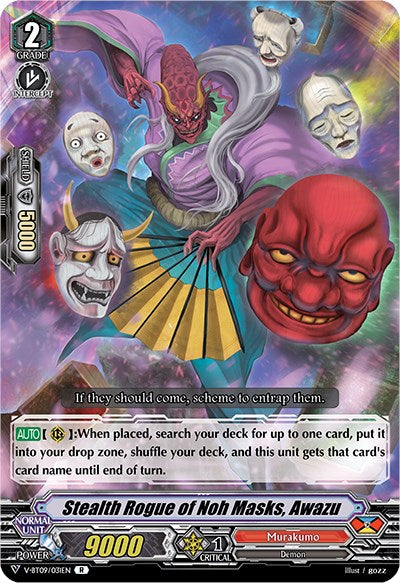 Stealth Rogue of Noh Masks, Awazu (V-BT09/031EN) [Butterfly d'Moonlight] | Total Play