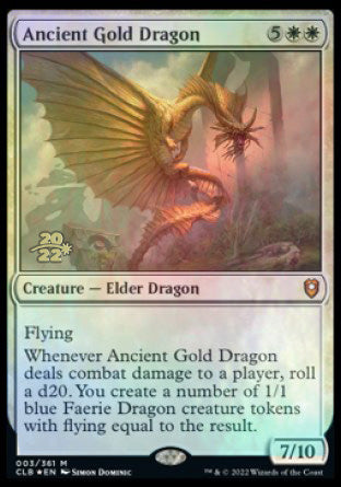 Ancient Gold Dragon [Commander Legends: Battle for Baldur's Gate Prerelease Promos] | Total Play