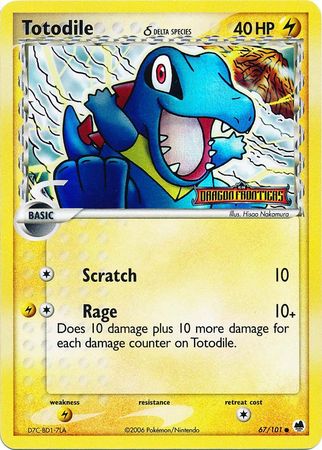 Totodile (67/101) (Delta Species) (Stamped) [EX: Dragon Frontiers] | Total Play