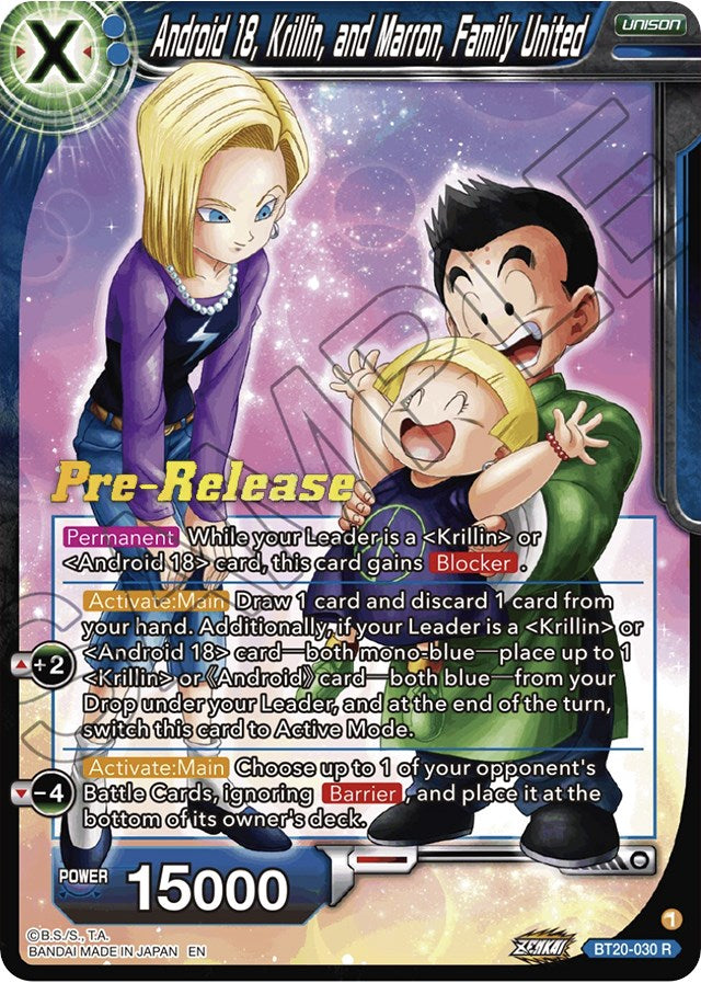 Android 18, Krillin, and Maron, Family United (BT20-030) [Power Absorbed Prerelease Promos] | Total Play