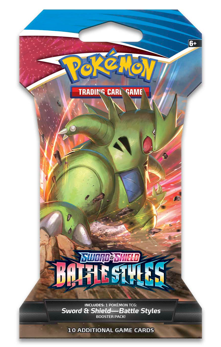 Sword & Shield: Battle Styles - Sleeved Booster Pack (Single Strike Tyranitar V) | Total Play