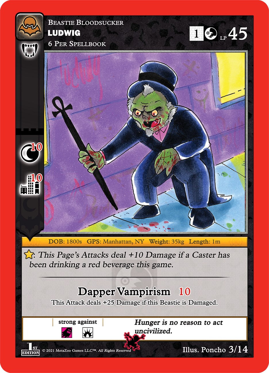 Ludwig (Moca Vampire) [Cryptid Nation: Nightfall First Edition Release Event Deck] | Total Play