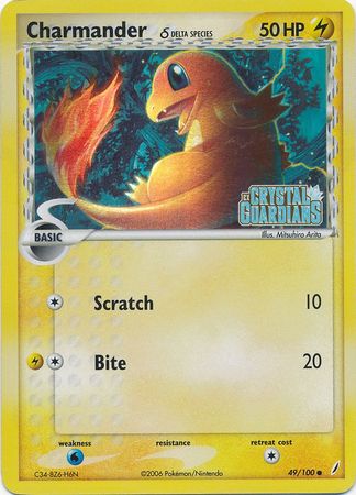 Charmander (49/100) (Delta Species) (Stamped) [EX: Crystal Guardians] | Total Play