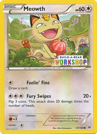 Meowth (67/108) (Build A Bear Workshop Exclusive) [XY: Roaring Skies] | Total Play