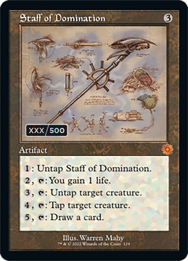 Staff of Domination (Retro Schematic) (Serialized) [The Brothers' War Retro Artifacts] | Total Play