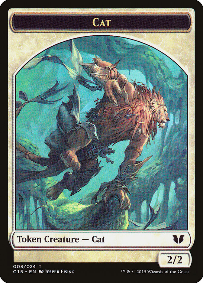 Spirit (023) // Cat Double-Sided Token [Commander 2015 Tokens] | Total Play