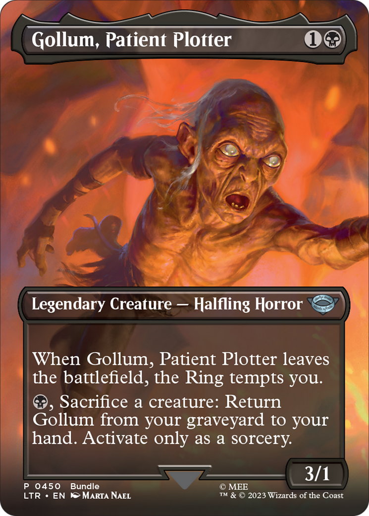 Gollum, Patient Plotter (Borderless Alternate Art) [The Lord of the Rings: Tales of Middle-Earth] | Total Play