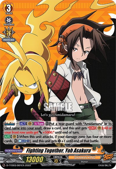 Fighting Together, Yoh Asakura (D-TTD03/001EN) [Shaman King] | Total Play