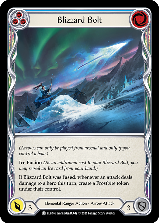 Blizzard Bolt (Blue) [ELE046] (Tales of Aria)  1st Edition Rainbow Foil | Total Play