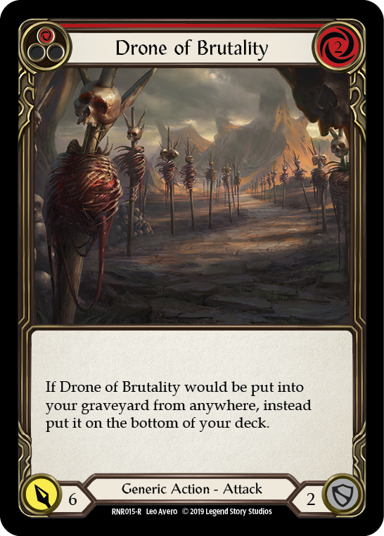 Drone of Brutality (Red) [RNR015-R] (Rhinar Hero Deck)  1st Edition Normal | Total Play