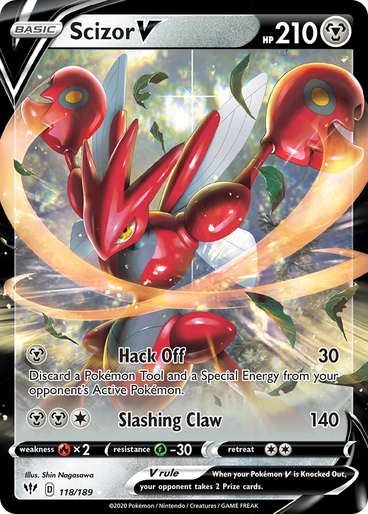 Scizor V (118/189) [Sword & Shield: Darkness Ablaze] | Total Play