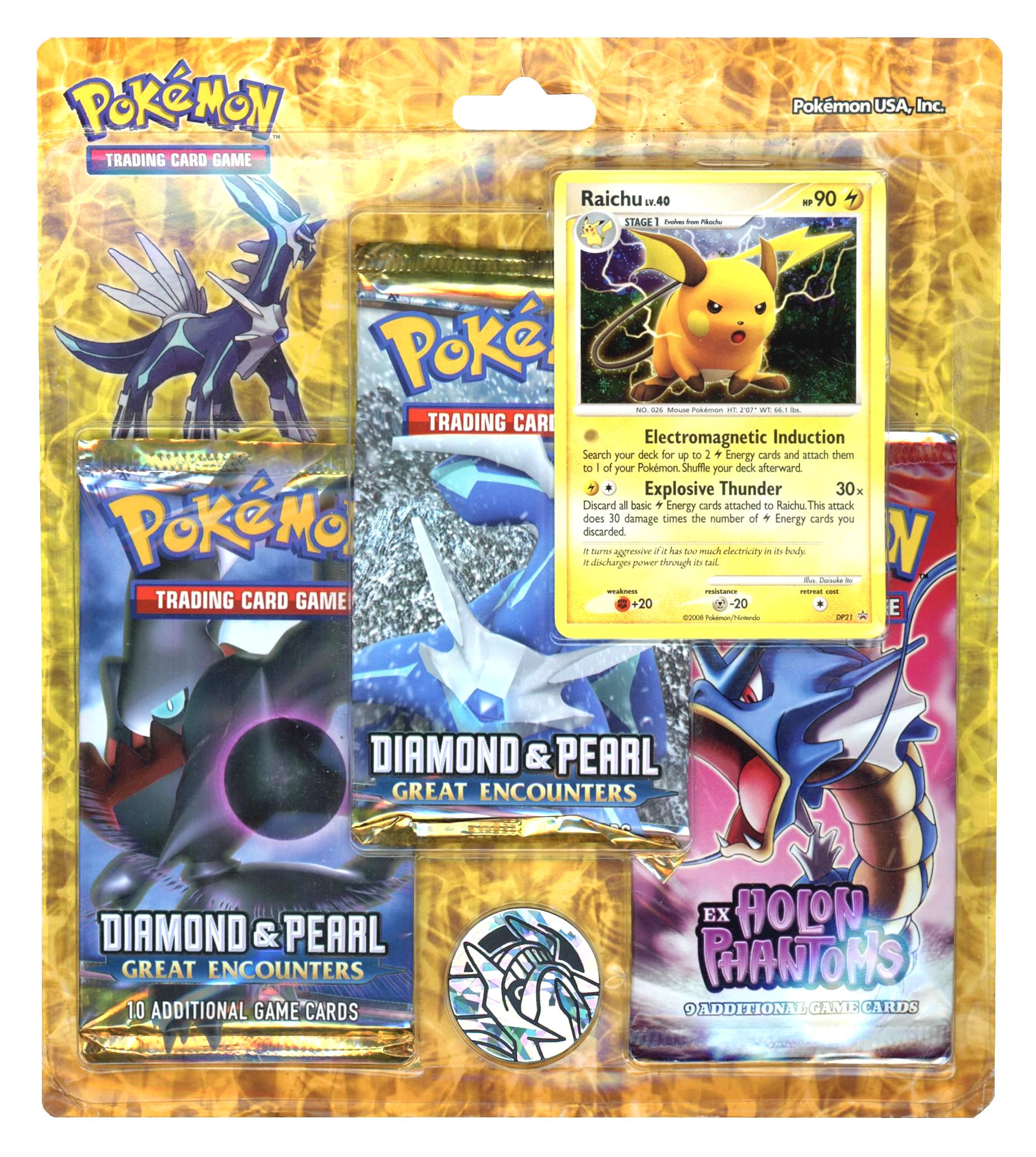 Diamond & Pearl: Great Encounters - 3-Pack Blister (Raichu) | Total Play