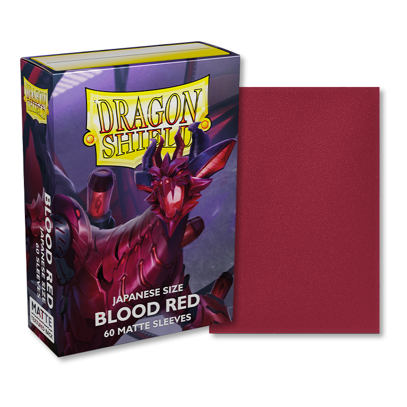 Dragon Shield: Japanese Size 60ct Sleeves - Blood Red (Matte) | Total Play