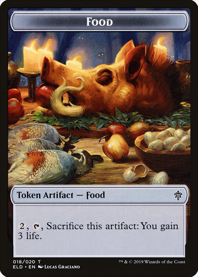 Boar // Food (18) Double-Sided Token [Throne of Eldraine Tokens] | Total Play