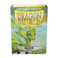 Dragon Shield: Standard 60ct Sleeves - Olive (Matte) | Total Play