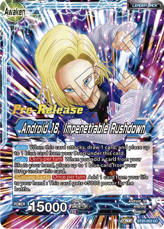 Android 18 // Android 18, Impenetrable Rushdown (BT20-023) [Power Absorbed Prerelease Promos] | Total Play