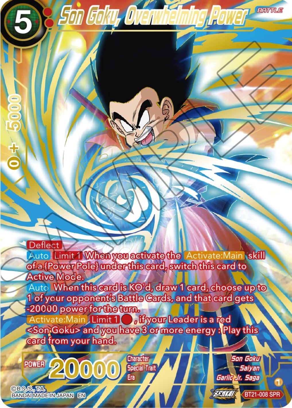 Son Goku, Overwhelming Power (SPR) (BT21-008) [Wild Resurgence] | Total Play