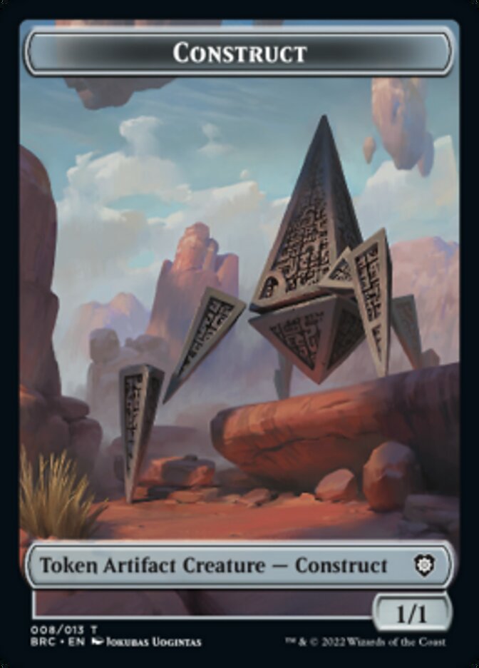 Construct (008) // Phyrexian Myr Double-Sided Token [The Brothers' War Commander Tokens] | Total Play