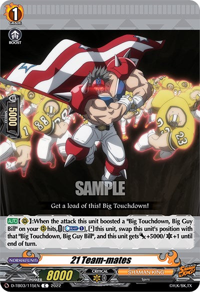 21 Team-mates (D-TB03/115EN) [Shaman King] | Total Play