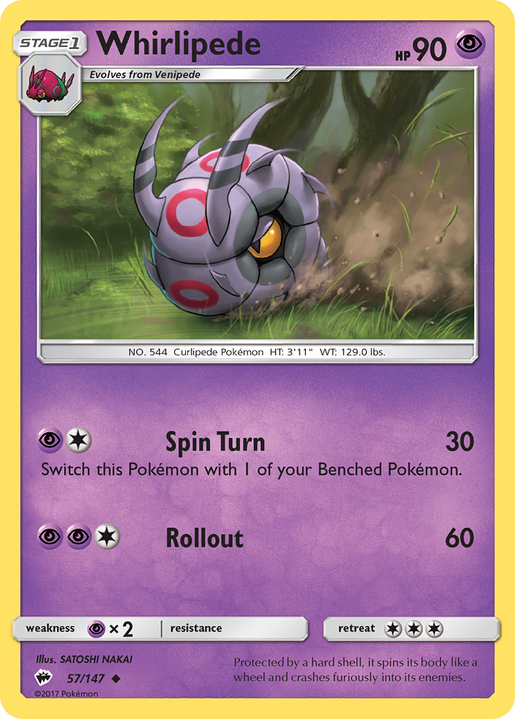 Whirlipede (57/147) [Sun & Moon: Burning Shadows] | Total Play