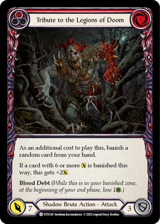 Tribute to the Legions of Doom (Red) [DTD130] (Dusk Till Dawn)  Rainbow Foil | Total Play