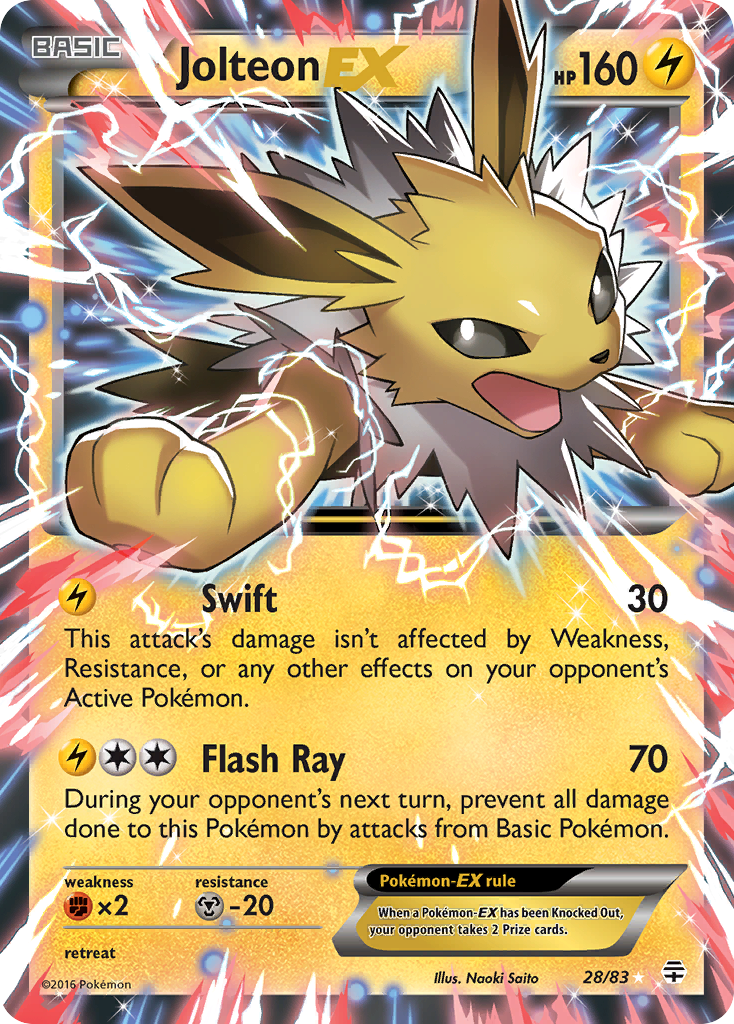 Jolteon EX (28/83) [XY: Generations] | Total Play