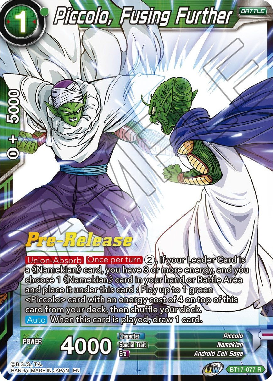 Piccolo, Fusing Further (BT17-077) [Ultimate Squad Prerelease Promos] | Total Play