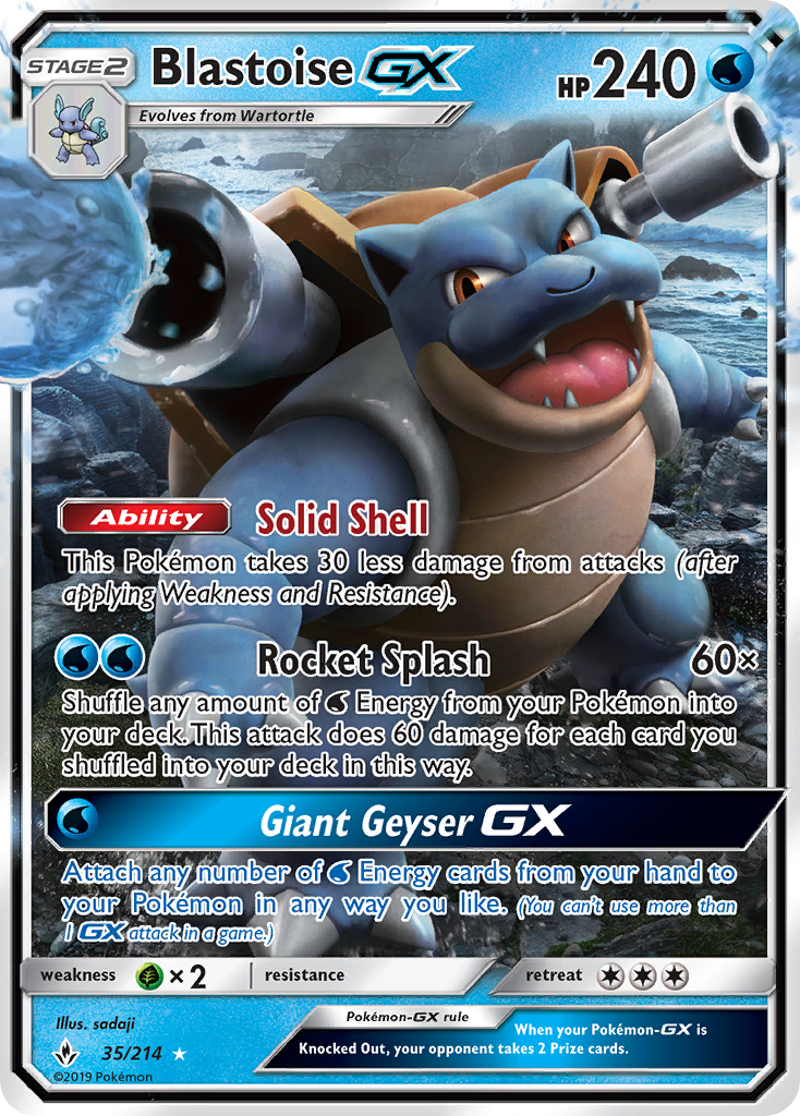 Blastoise GX (35/214) [Sun & Moon: Unbroken Bonds] | Total Play