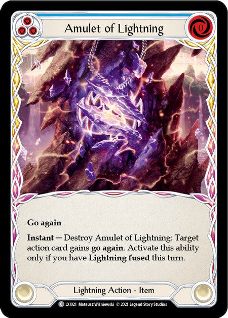 Amulet of Lightning (Blue) [LXI021] (Tales of Aria Lexi Blitz Deck)  1st Edition Normal | Total Play