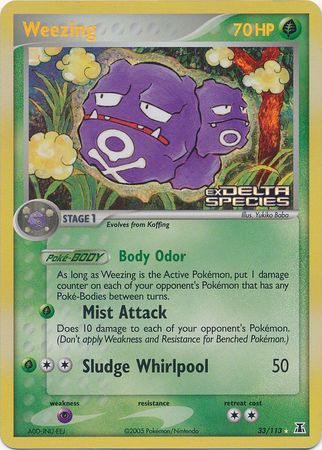 Weezing (33/113) (Stamped) [EX: Delta Species] | Total Play