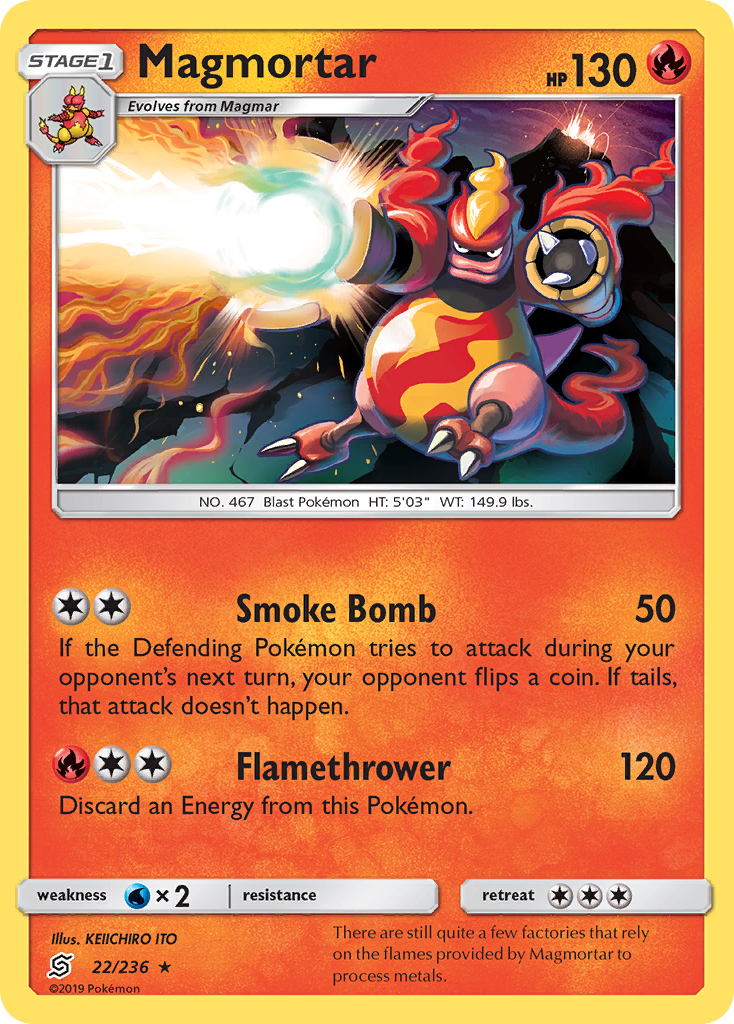 Magmortar (22/236) [Sun & Moon: Unified Minds] | Total Play