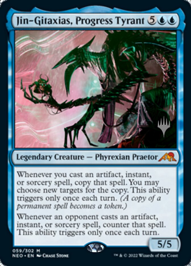 Jin-Gitaxias, Progress Tyrant (Promo Pack) [Kamigawa: Neon Dynasty Promos] | Total Play