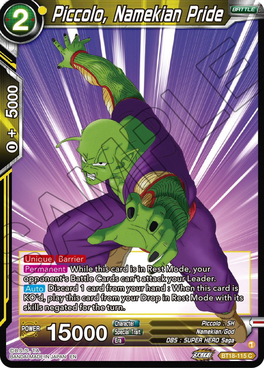 Piccolo, Namekian Pride (BT18-115) [Dawn of the Z-Legends] | Total Play