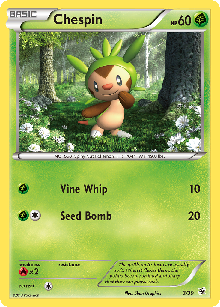 Chespin (3/39) [XY: Kalos Starter Set] | Total Play