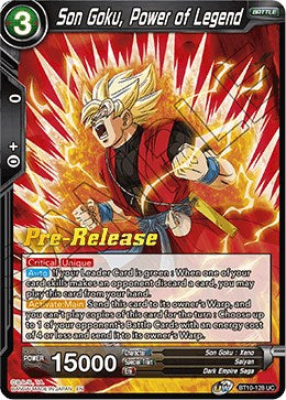 Son Goku, Power of Legend (BT10-128) [Rise of the Unison Warrior Prerelease Promos] | Total Play