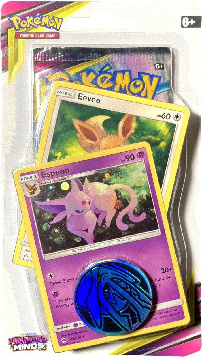Sun & Moon: Unified Minds - Single Pack Blister (Espeon, Eevee) | Total Play