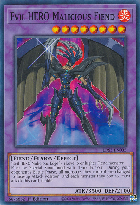 Evil HERO Malicious Fiend [LDS3-EN032] Common | Total Play