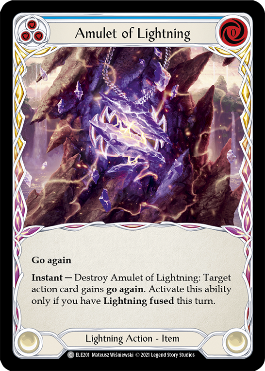 Amulet of Lightning [ELE201] (Tales of Aria)  1st Edition Rainbow Foil | Total Play