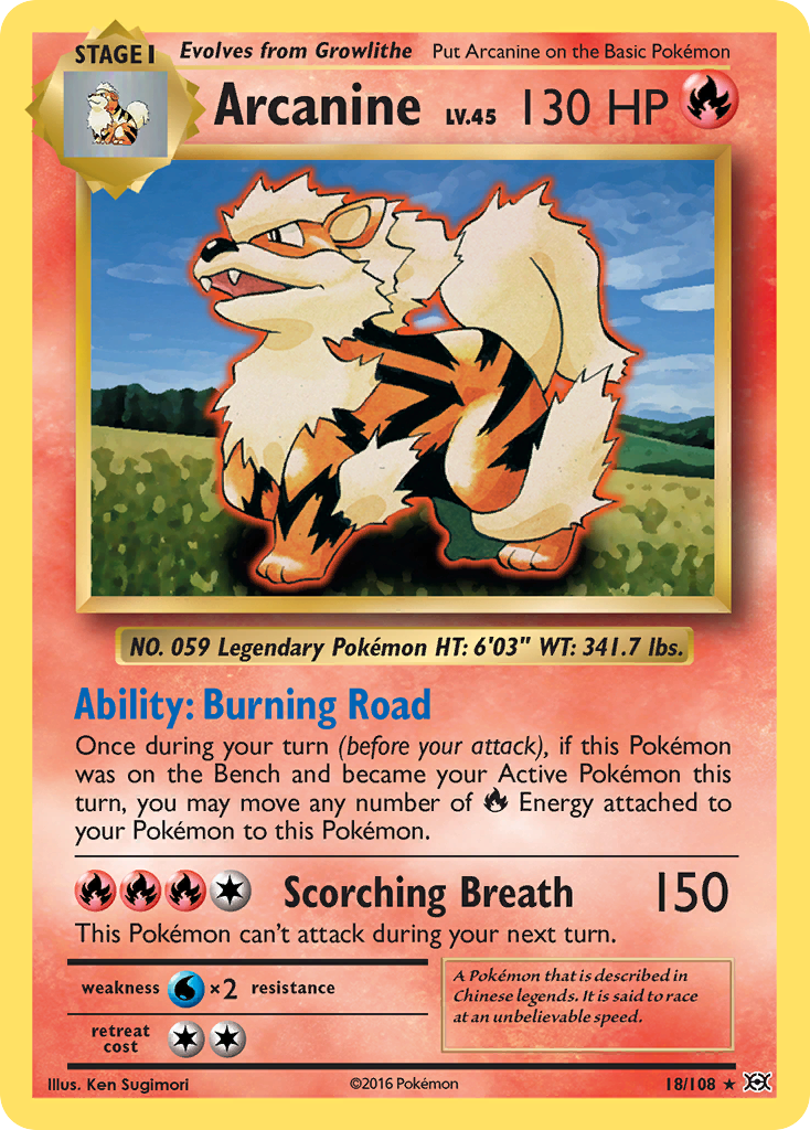 Arcanine (18/108) [XY: Evolutions] | Total Play